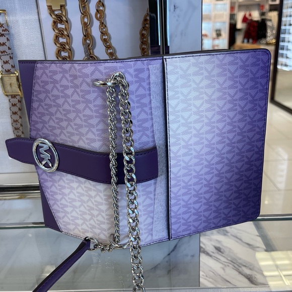 Michael Kors Greenwich Sm Color-Block Sign Logo Flap Crossbody XBODY
Dark Purple - Picture 12 of 16